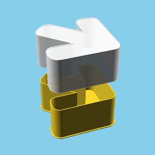 arrow nestable box v1 thing 3d print model - Mito3D