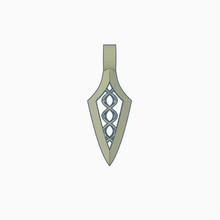 arrowhead helix pendle jewelry necklace viking arrow art 3d print model - Mito3D