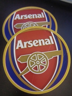 arsenal drink coasters soccer team football fc wall art plaque coat arms sports coaster beverage mancave pub table surface 3d print model - Mito3D