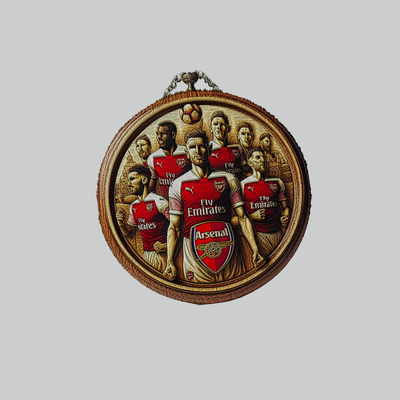 arsenal football medallion art soccer locket pendant aston villa atalanta barcelona 3d print model - Mito3D