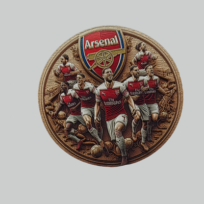 arsenal football medallion art soccer locket pendant aston villa atalanta barcelona 3d print model - Mito3D