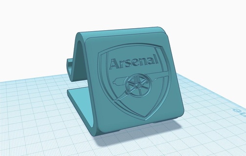 arsenal futebol phone Móvel ficar pé suporte eletrônico Iphone samsung 3d print model - Mito3D