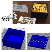 art3d-clb kutusu düz kare taban açtı matematik geometri döşeme mücevher 3d print model - Mito3D