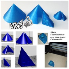 art3d-clb cono de revolución 345 pitágoras torneado conos fuerte rectangular, triángulo matemáticas la geometría 3d print model - Mito3D