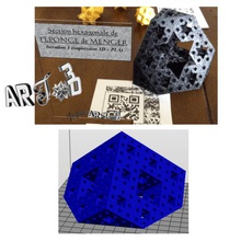 art3d-clb mengers sponge hexagonal section math geometry lead iterations mathematics straight pavement cube chewing fractal symmetry 3d print model - Mito3D
