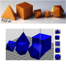art3d-clb platone solidi 1 math polyhedrons polyhedra geometry space tetrahedron cube octahedron dodecahedron icosahedron platoon strong mathematics 3d print model - Mito3D