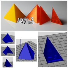 art3d-clb regular pyramid based square 345 mathematics base rectangular triangle pythagoras geometry 3d print model - Mito3D