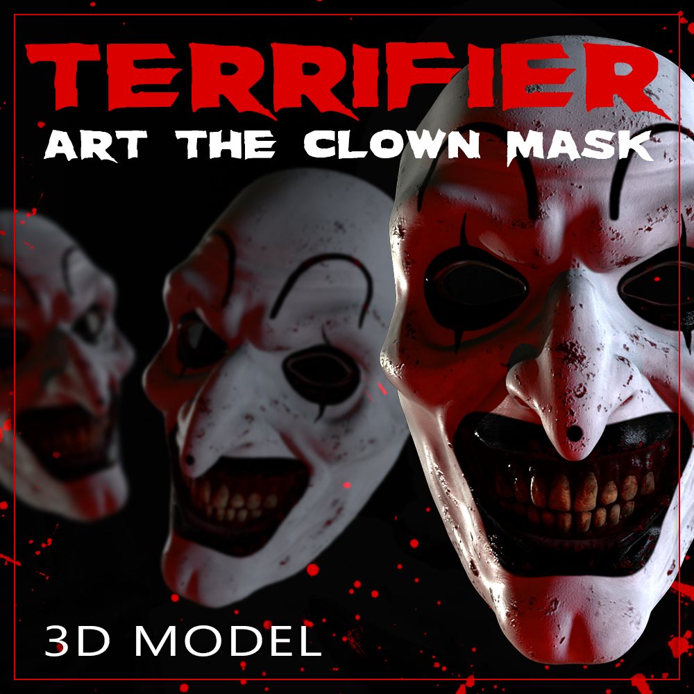 art pitre masque terrifiant horreur 3D print model - Mito3D