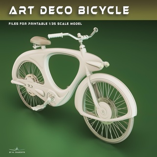 Arte deco bicicleta vehículo diorama tanque arte bricolaje diy pasatiempo modelo escala juguete 35 buque 3d print model - Mito3D