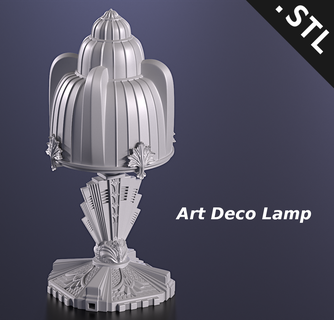 art deco lamp decor decortive toy device 3d print model - Mito3D