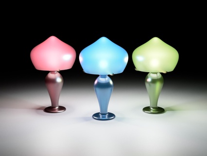 arte deco lampada stile gall attrezzature Casa cistifellea francese trasparente giocattolo modello mobilia illuminazione luce lampadina 3d print model - Mito3D