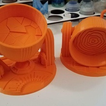 arte deco maquinaria forno jogos mecanicus wh40k tampo mesa fábrica plantar terra 3d print model - Mito3D