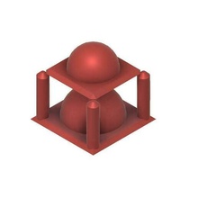 art deco sphere house subject jewelry channels modern 3d print model - Mito3D