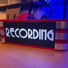 art deco style recording sign 3d print model - Mito3D