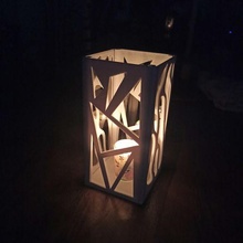 arte deco vaso candela titolare supporto design voronoi 3d print model - Mito3D