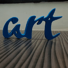 art flip paint brush text artist collectible 3d print model - Mito3D