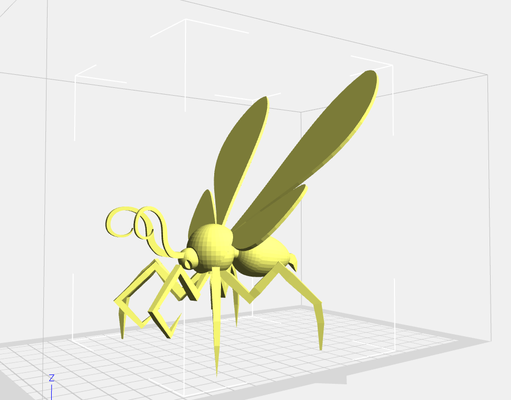 arte oler godzilla reyna mothra polilla insecto animal escuela politécnica 3d print model - Mito3D