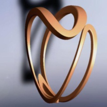 art nouveau ring jewelry jewellery 3d print model - Mito3D
