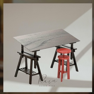 art table lagkapten mittback miniature artist room furniture collection studio artists 3d print model - Mito3D