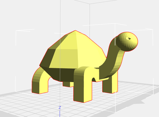 arte tortuga animale poli juguete 3d print model - Mito3D