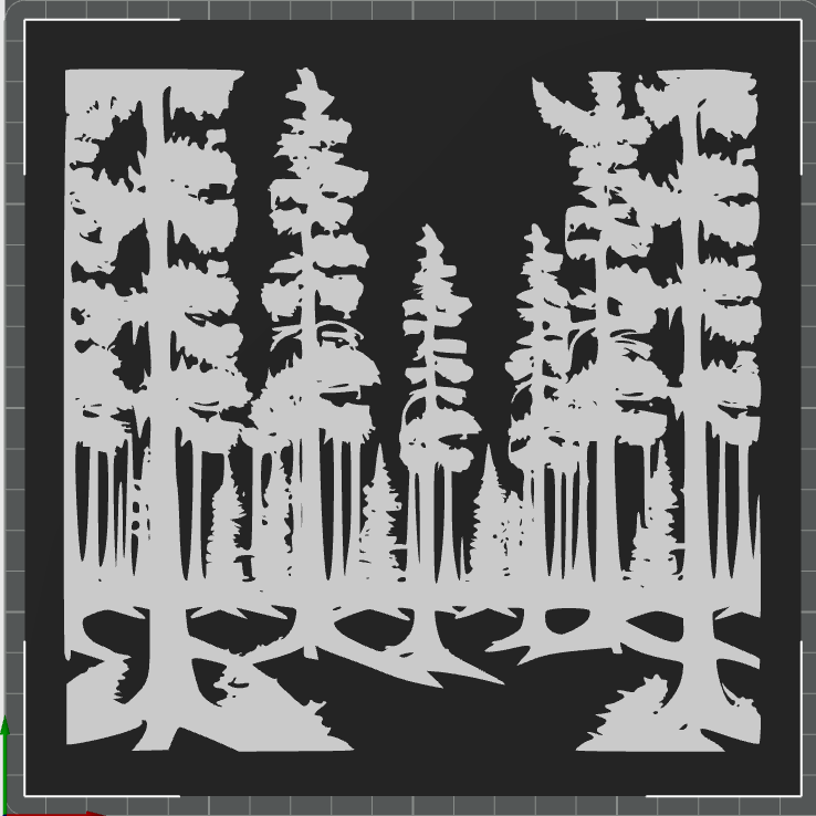 art wall landscape forest art 2d decor 3d printable model interior modern design decorative pieces printing exclusive models geometric shapes natural motifs home printer abstract laser cutting 3D print model - Mito3D