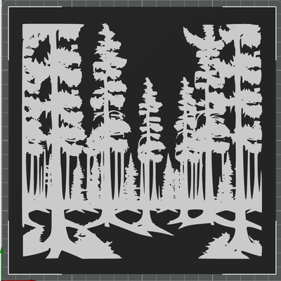 art wall landscape forest art 2d decor 3d printable model interior modern design decorative pieces printing exclusive models geometric shapes natural motifs home printer abstract laser cutting 3d print model - Mito3D