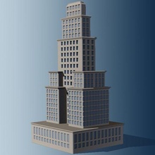 art Deco construção arquitetura edifícios arquiteto coleção resina fdm 3d print model - Mito3D