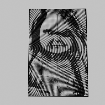 arte aparado chucky 2 muro pel cula cine horror miedo namorada 3d print model - Mito3D