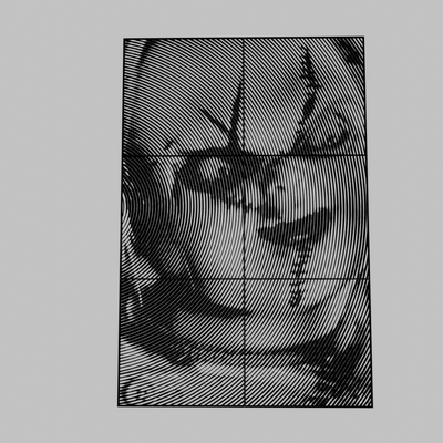arte de ridotto chucky 3 muro pel cula cine orrore miedo fidanzata 3d print model - Mito3D