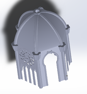lindo tico gótico estructura Iglesia 3d print model - Mito3D
