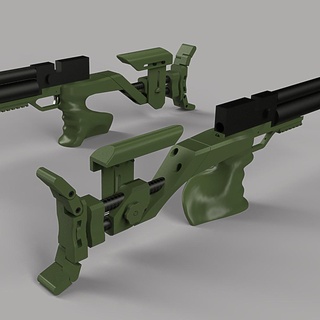 artemis snowpeak pp750 pcp stock - field target version silencer pistol airgun 3d print model - Mito3D