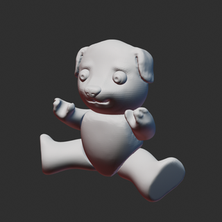 articualted dog toy 3d print model - Mito3D
