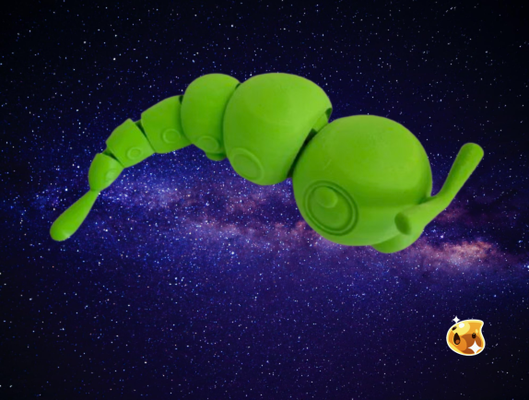 articulado caterpie flexible - pokemon game toy 3d print model - Mito3D