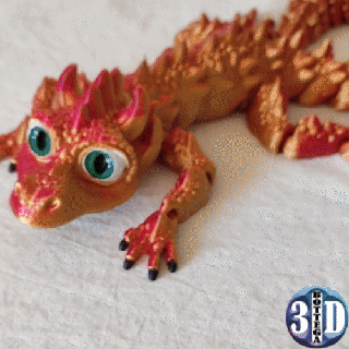 articular bebé continuar impresión sitio apoya juguete articulado flexible lagartija flexi Arte serpiente lindo 3d print model - Mito3D