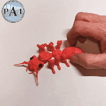 articulated ant robot art print-in-place flexi fun toy kid animal insect centipede 3d print model - Mito3D