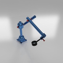 braccio snodato regolabile lente d'ingrandimento luce di lavoro strumento 3d print model - Mito3D
