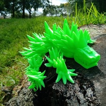 articulé aztèque dragon souple art mythique animal fantôme fluorescent tendance 3d print model - Mito3D