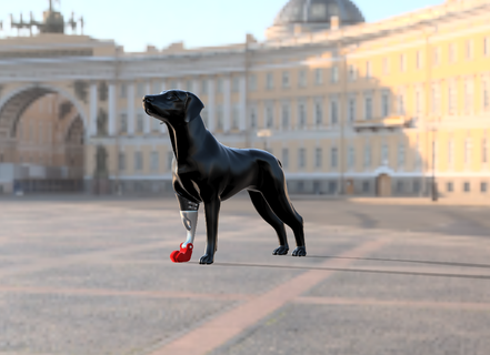 articulé biomécanique prothèse chien face jambe avantages thèse biomec nica para pata conduire perro pr médical médecin dispositif animal compagnie 3d print model - Mito3D