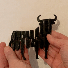 artikuliert Stier flexi Tier Spielzeug flexibel drucken Ort Spanien osborne 3d print model - Mito3D