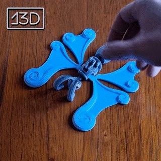 artikuliert Schmetterling mechanisch Flügel Spiel flexi niedlich Tier flexibel drucken Ort Spielzeug Fliege 3d print model - Mito3D