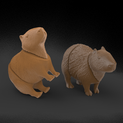 artikuliert capybara kunst tier flexibel kugelgelenk artikuliertes modell 3d print model - Mito3D