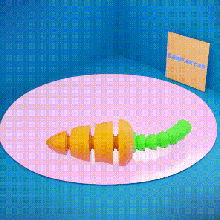 articulated carrot 3d print model - Mito3D