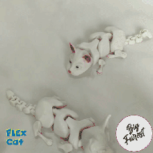 articulé chat art fléchir souple flexo Jeu lapin animal jouets 3d print model - Mito3D
