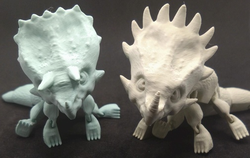 articulated ceratopsian toys Game dinosaur print in place animal triceratops styracosaurus flexible toy fidget no supports 3d print model - Mito3D