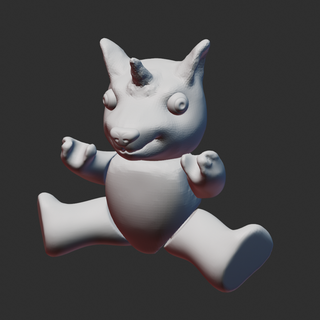 articulado criatura unilobo brinquedo 3d print model - Mito3D