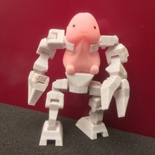 articulated ding mecha toy meme 3d print model - Mito3D