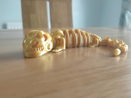articulado dinossauro esqueleto impressão colocar flexi brinquedo crianças Diversão 3d print model - Mito3D