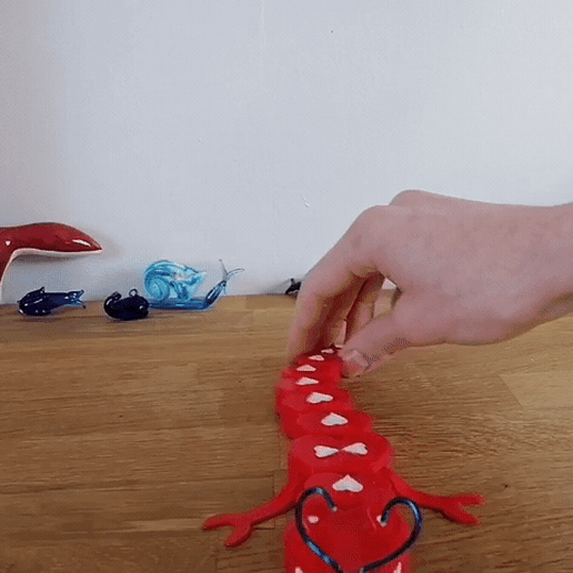 artikuliert dragon heart Spiel Drachen flexi flexibel Spielzeug Fantasie japanisch Valantins Heilige Valentinstag Herz Kunst Valentin Liebe 3D print model - Mito3D