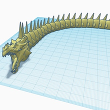 articulated dragon art head 3d print model - Mito3D
