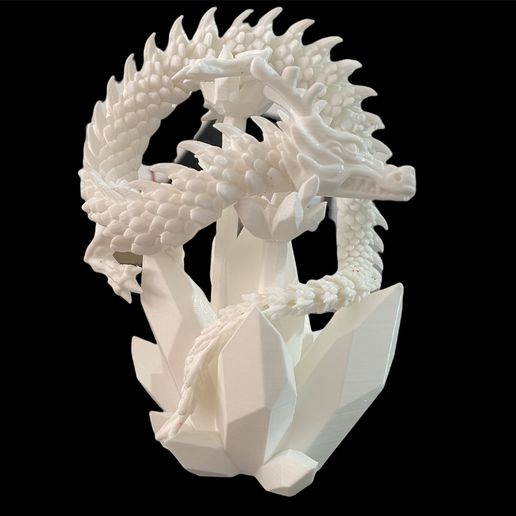 articolato Drago In piedi cristallo versione gadget 3D print model - Mito3D